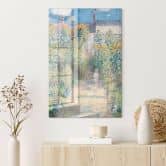 Glasbild Monet - Der Garten Monets in Vétheuil 