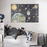Glasbild Sonnensystem mit Planeten und Erde - Ms Tiff 