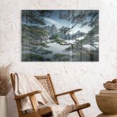 Glasplaatje dennenbos in het Huang Shan-gebergte - NingYun Ye 