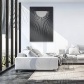 Glasbild Orara Studio - Minimalistischer Mond 