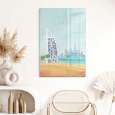 Glas billede Dubai Beach - Burj Al Arab - Rivers 