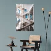 Glasbild Imposantes Treppenhaus mit altem Charme - Robroek 