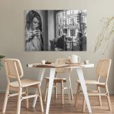 Glasbild Sarmento - Zweisamkeit im Café 