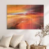 Glasbild Herbstlandschaft im Abendlicht - Schmucker 