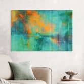 Glas billede Turkis aurora borealis - Schmucker 