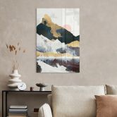 Glasbild Reflektion einer Winterlandschaft - SpaceFrog Designs 