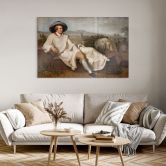 Glasbild Tischbein - Goethe in der römischen Campagna 