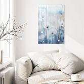Glasbild Tauperlen auf Pusteblumen - Treechild 