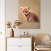 Glasbild van Duijn - Baby Fuchs 