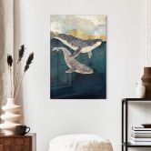 Glasschilderij SpaceFrog Designs - Walvissen 