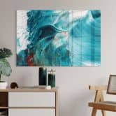 Glasbild Westum - Flying into the waves 