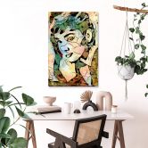 Glasbild Zamart - Hommage an Miro - Audrey Hepburn 