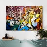 Glasbild Zamart - Hommage an Picasso - Die Frauen 