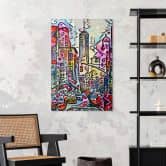 Glasbild Zamart - New York Empire State Building - Rizzi-Stil 