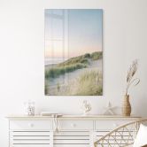 Glasbild Dünen an der holländischen Küste - Zwart 