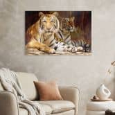 Glasbild Zwei Königstiger 