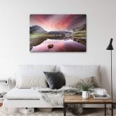 Glasbild Cuadrado - Dawn at Los Lagos 