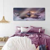 Glasbild Cuadrado - On Golden Pond - Panorama 