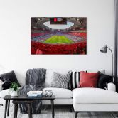 Glasbild FCB Stadion Rot Weiß 