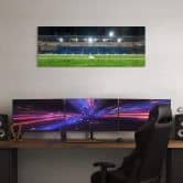 Glasbild 1. FC Magdeburg - Stadion bei Nacht - Panorama 