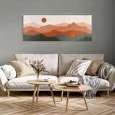 Glasbild Sanfte Hügel in der Abendsonne - Costa - Panorama 