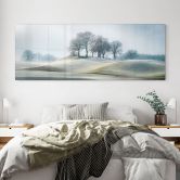 Glasbild Frostige Hügellandschaft - Eisenmann - Panorama 