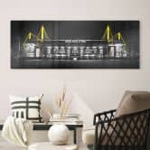 Glasbild Stadion in Dortmund - Grey 