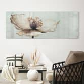 Glasbild Zarte Trockenblüte in Beige | Florale Wandkunst fürs Wohnzimmer - Treechild - Panorama 