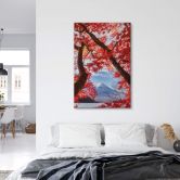Glasbild Samejima - Rote Blätter 