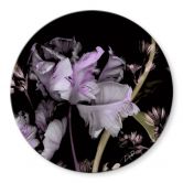 Glasbild Lila Blumen - Guido Maria Kretschmer Kollektion - Rund - Ø 70 cm 