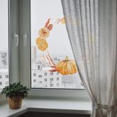 Fensterbild Goldener Herbstkranz 