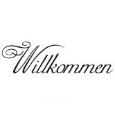 Wandtattoo Willkommen + 5 Haken 