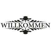 Wandtattoo Willkommen 2 + 4 Haken 