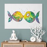 Wandbild Verliebte Fische - Hagenmeyer - Alu-Dibond 