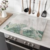 Herdabdeckplatte Dschungel-Blätter Grün Aquarell - Bloomery Decor 