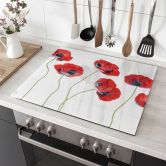 Herdabdeckplatte Disher - Mohnblumen 