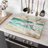 Afdekplaat voor fornuis Zeemeeuwen op het strand - SpaceFrog Designs 
