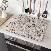 Stove cover plate Colorful terrazzo stones - Treechild 