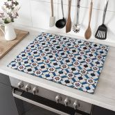 Herdabdeckplatte Geometrisches Muster mit Blumen - Treechild 