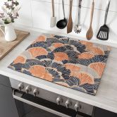 Herdabdeckplatte Muschelmuster in Orange-blau - Treechild 