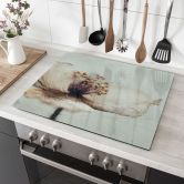 Herdabdeckplatte Zarte Trockenblüte in Beige - Treechild 