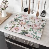 Herdabdeckplatte UN Designs - Blumen im Gemälde Stil 