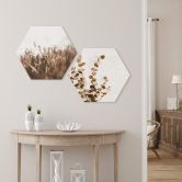 Hexagon - Alu-Dibond Annie - Wiesengräser 