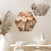 Hexagon - Alu-Dibond Annie - Zarte Blüten 