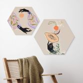 Hexagon Wandbild Arty Guava - Umarme die Sonne - Alu-Dibond 