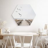 Hexagon Wandbild Blick auf die Ostsee - Alu-Dibond 
