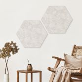 Wanddecoratie tropische bladeren beige - Bloemdecor - Alu-Dibond 