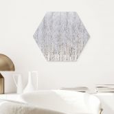 Hexagon Wandbild Birkenwald im Winter - EMELIEmaria - Alu-Dibond 
