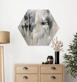 Hexagon Wandbild Abstrakte Landschaft - Fedrau - Alu-Dibond 
