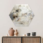 Hexagon-Wandbild Farben der Erde - Fedrau - Alu-Dibond 